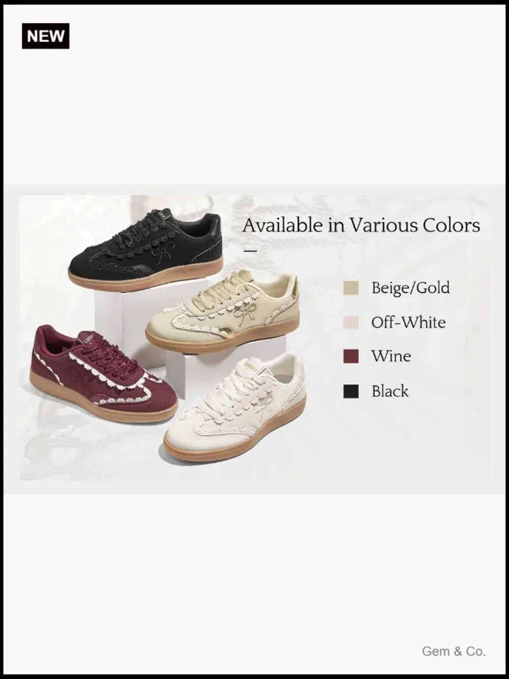 Organza Lace-Up Fashion Sneakers with Bow Detail